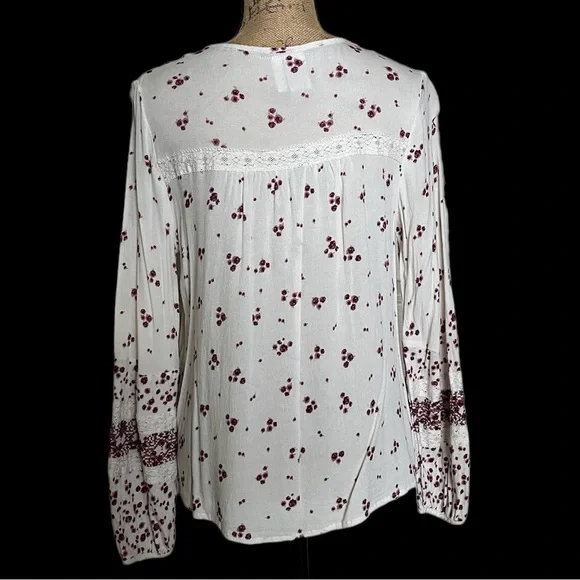 Knox Rose Boho Chic Embroidered Blouse Size S - Picture 3 of 16
